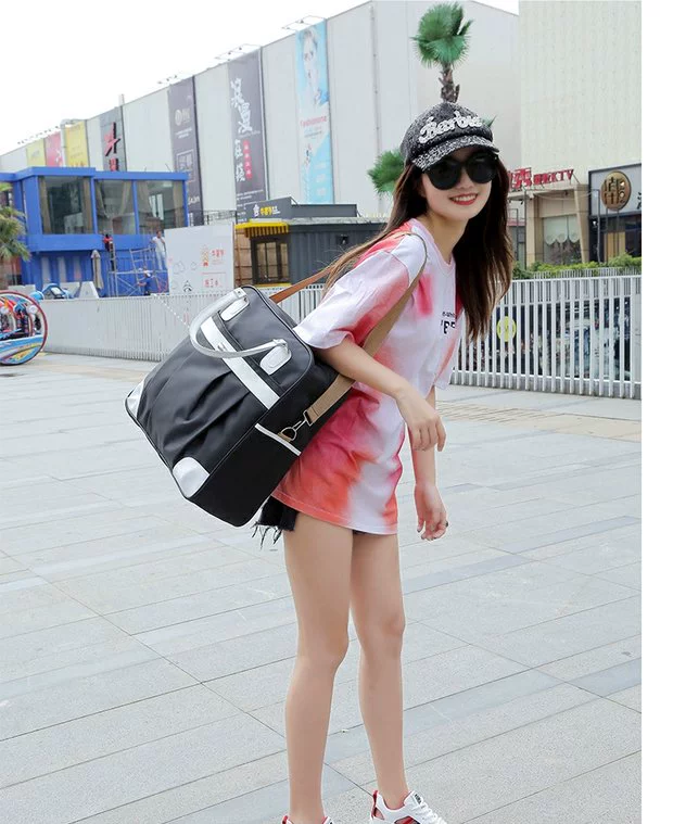 Mùa trung học công suất lớn Hàn Quốc túi hành lý ngắn khoảng cách túi du lịch nữ xách tay nhẹ đơn giản túi du lịch túi duffel - Túi du lịch