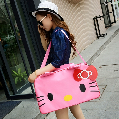 Мультяшная вместительная и большая сумка для путешествий, сумка через плечо, водонепроницаемая сумка, в корейском стиле