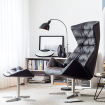 Nordic designer light luxury creative high back office chair simple glass fiber reinforced plastic shape big class chair