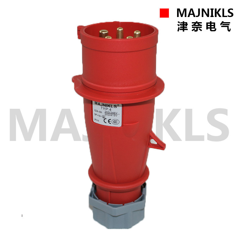Shanghai's new European strong electric MAJNIKLS outdoor waterproof industrial aviation plug 5-core 32A male head TYP-4