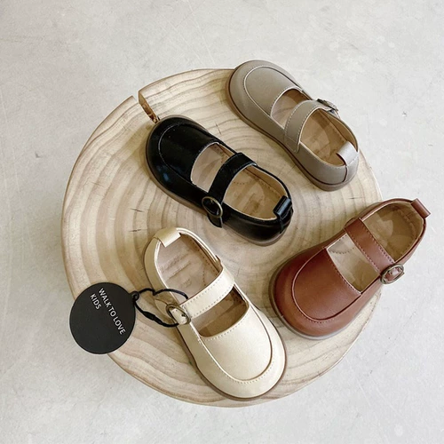 Детская обувь для принцессы для кожаной обуви для раннего возраста, осенняя, подходит для подростков, 1-5 лет, в корейском стиле, мягкая подошва