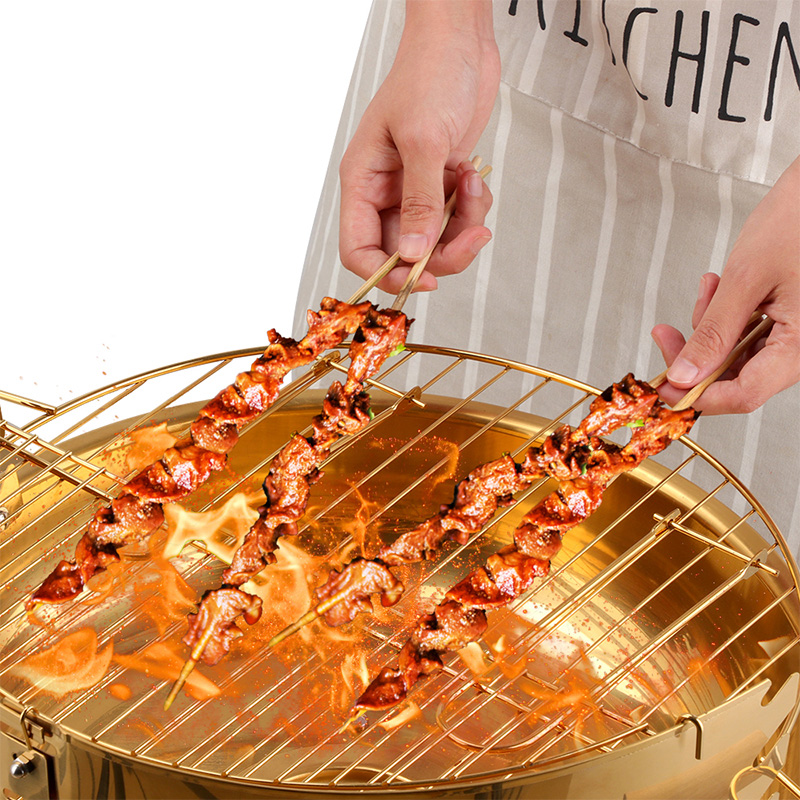 Stainless steel barbecue grill outdoor outdoor home charcoal barbecue stove