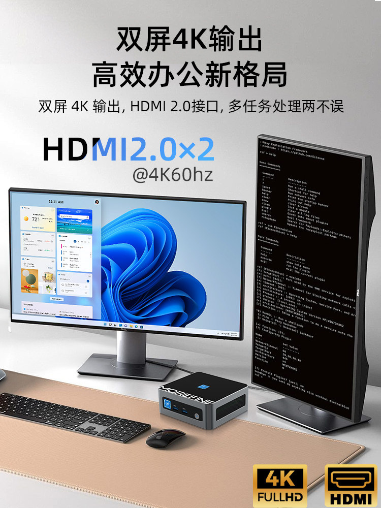 Mofang 13Th Generation N150 Mini Host Win11 Office Home Gaming N100 Mini Computer 4K Barebone M9