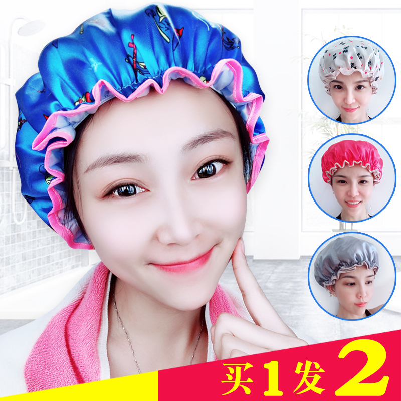 Double Layer Thickened Fashion Care Bath Cap Woman Home Bath Shower Waterproof And Dust Resistant Kitchen Hood Hood
