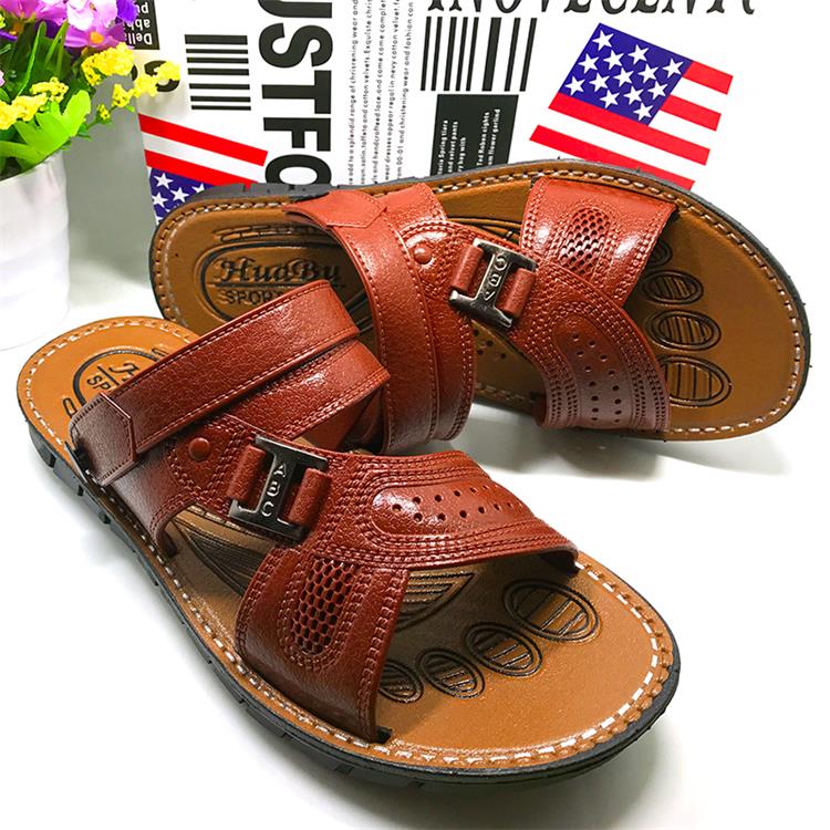 2022 summer new men's Vietnamese beach sandals soft bottom non-slip outdoor leisure thick bottom breathable two-wear slippers