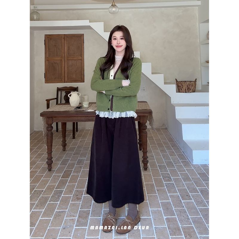 2026 Autumn New Style [White Island Breeze] Retro Commuter Wide-Leg Loose Slimming Draped Casual Pants with Belt