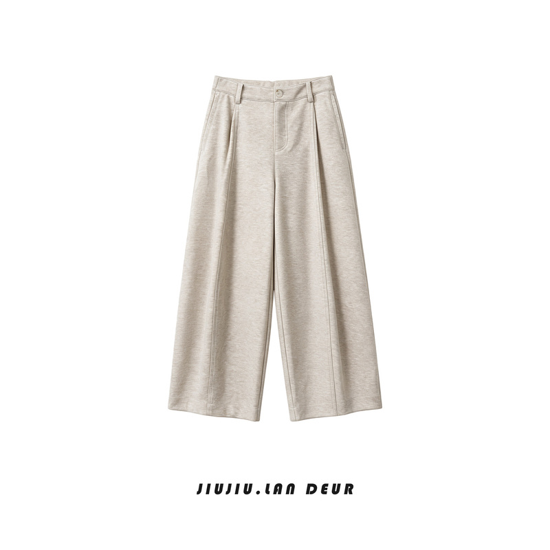 Mama Zai【Mist Disperses, Joy Returns】French-Style Relaxed and Versatile Drapey Wide-Leg Casual Pants for Commuting Mama Zai【Mist Disperses, Joy Returns】French-Style Relaxed and Versatile Drapey Wide-Leg Casual Pants for Commuting