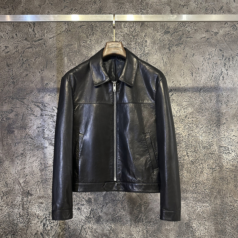 Cxxvi Imported Goat Leather Lapel Genuine Leather Jacket Men's Coat Casual Leather Jacket Spring New Arrival