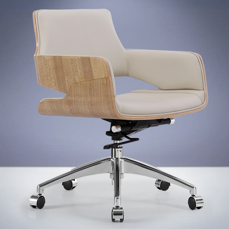 Nordic Office Home Computer Book Room Swivel Chair Hotel Conference Negotiation Chair Cow Leather Boss Staff Chair Home Chair