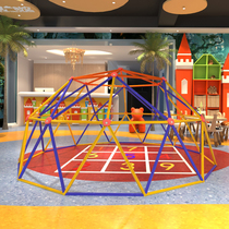 Outdoor Large Pleasure Equipment Nursery School Climbing Frame Round Metal Tube Removable Combined Outdoor Toys