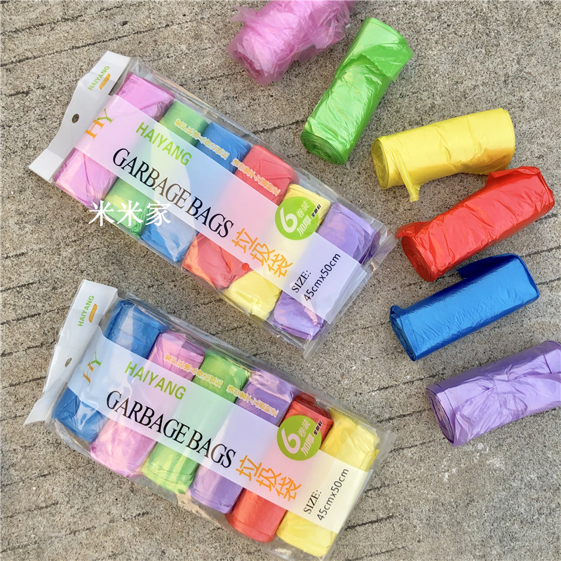 Recommended ~ home thickened bungling even roll point Sleeping Kitchen Plastic Bag Disposable Living Garbage Bags 6 Rolls