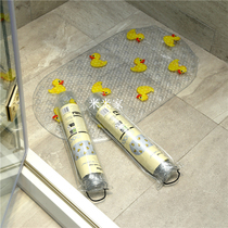 Cartoon ducklings home toilet bath bathroom non-slip childrens foot mat waterproof anti-drop pvc suction cup floor mat