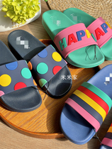 Hi leather Tide brand ~ classic wave point happy pattern travel home Outdoor non-slip sandals slippers