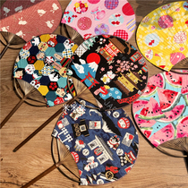Fried chicken cute ~ Japanese style bamboo fan pure handicraft fan retro cotton linen double-sided cloth round fan