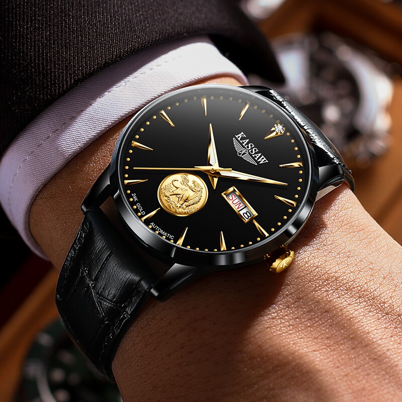 Official Labor men's watch Swiss gold watch Longines automatic mechanical watch ultra-thin green waterproof ghost men's watch