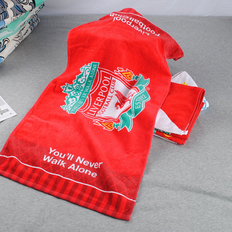 Minor flaws full of 45 Liverpool cotton sports towel team memorial towel cotton absorbing face and sweat towel