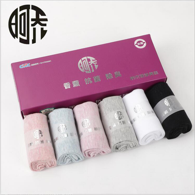 6 pairs of socks women's cotton socks antibacterial and deodorant autumn and winter women's deodorant leisure sports socks