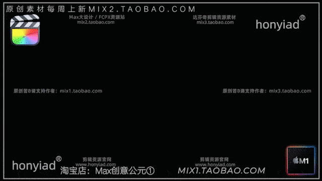 FCPX插件38组自定义分屏Multi Screen分割画面模板效果支持m1插图1