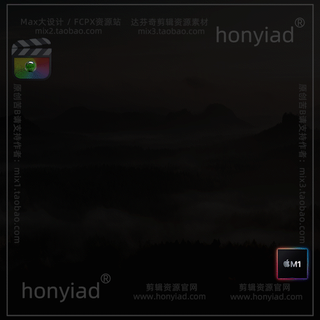 FCPX10.4中式婚礼古风字幕快剪模板高端文字排版纪实标题插件支持M系列与int芯片插图5