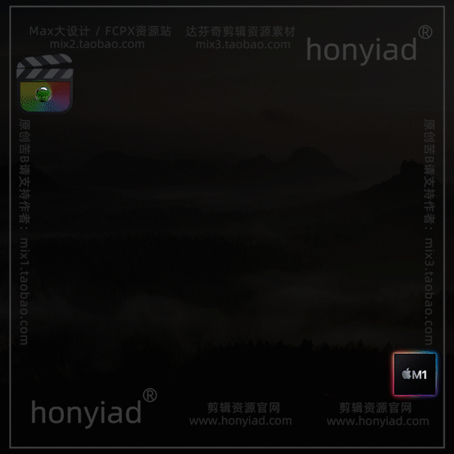 FCPX10.4中式婚礼古风字幕快剪模板高端文字排版纪实标题插件支持M系列与int芯片插图12