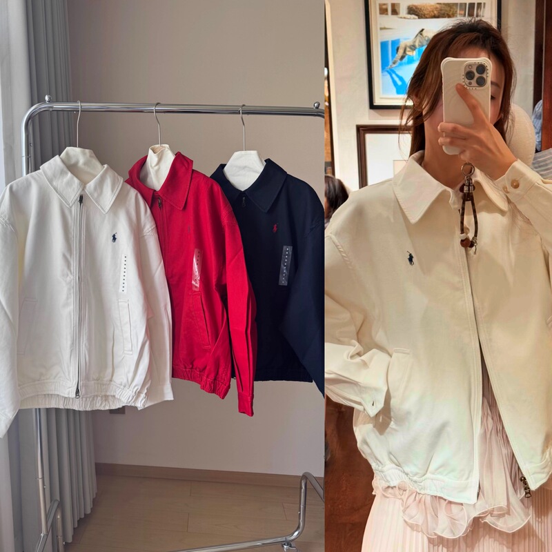 In Stock* Polo Ralph Lauren 26Ss Women's Lapel Zipper Varsity Jacket In Stock* Polo Ralph Lauren 26Ss Women's Lapel Zipper Varsity Jacket