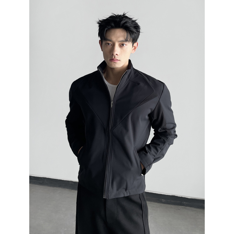 Day Ny Stand-Up Collar Tailored Patchwork Stylish Jacket for Men and Women, Boxy Fit American Casual Stand-Up Collar Jacket Day Ny Stand-Up Collar Tailored Patchwork Stylish Jacket for Men and Women, Boxy Fit American Casual Stand-Up Collar Jacket