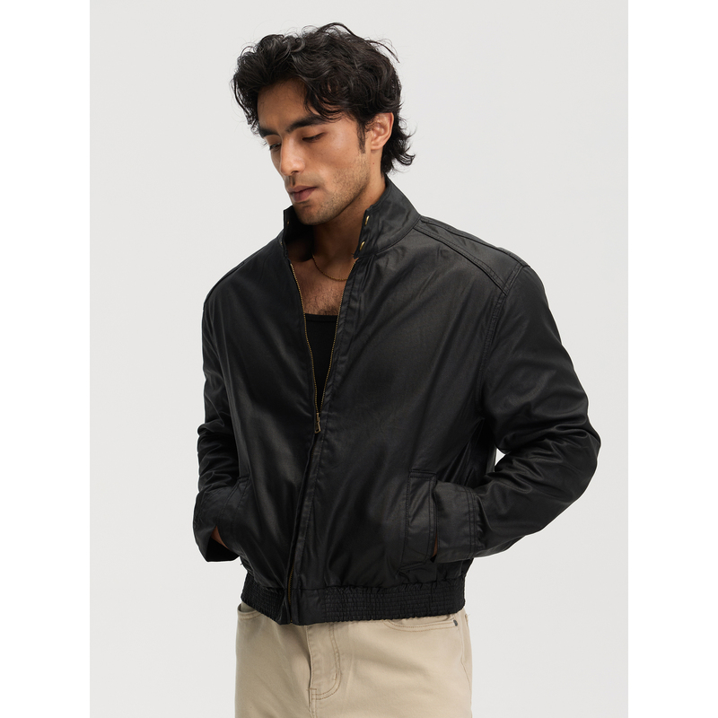 Day Ny Waxed Heavy-Duty Leather Jacket American Style Casual Slim Fit Harrington Jacket for Men Day Ny Waxed Heavy-Duty Leather Jacket American Style Casual Slim Fit Harrington Jacket for Men