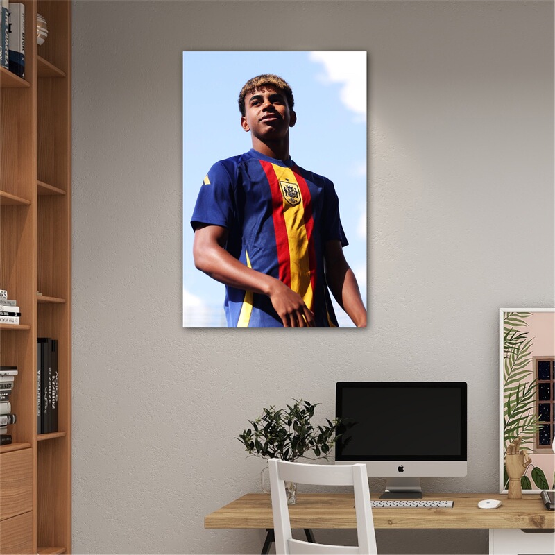 Amazon Poster Wall Sticker Room Bedroom Living Room Dormitory Oversized Adhesive Spanish Barcelona Football Decoration Sticker