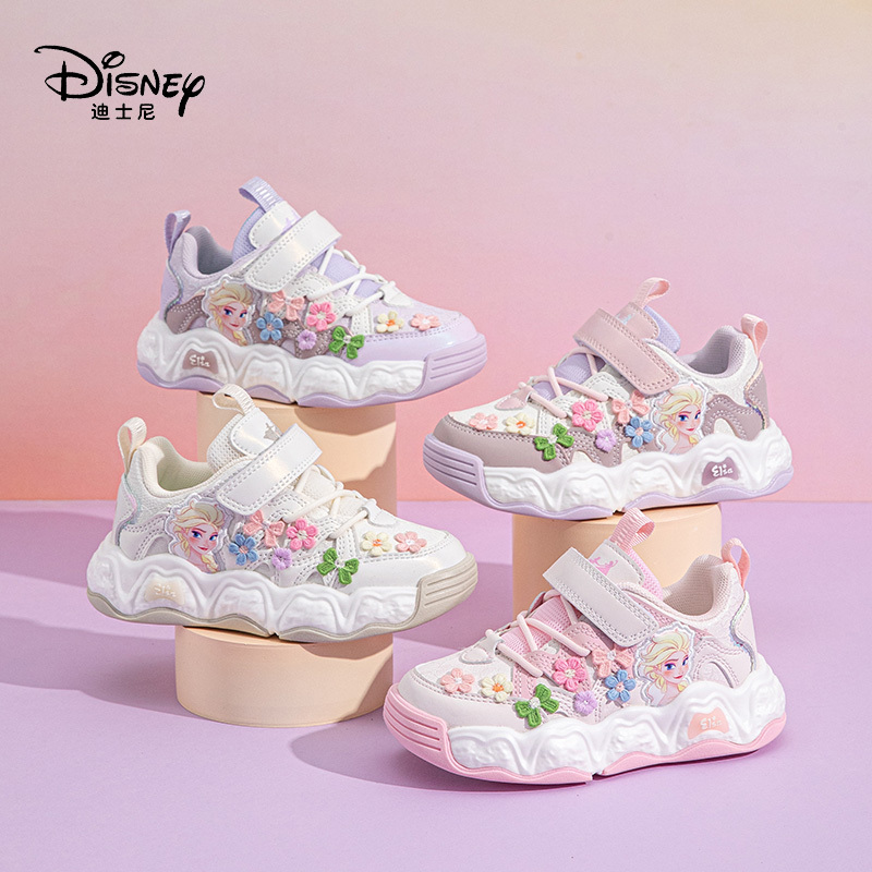 Disney Elsa Princess Girls' Shoes 2026 Spring and Autumn New Waterproof Leather Soft Sole Children's Anti-Slip Sports Shoes Disney Elsa Princess Girls' Shoes 2026 Spring and Autumn New Waterproof Leather Soft Sole Children's Anti-Slip Sports Shoes
