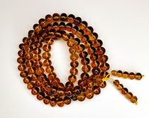 Fushun amber 7mm gold amber blood pool plant amber amber medicinal amber 108