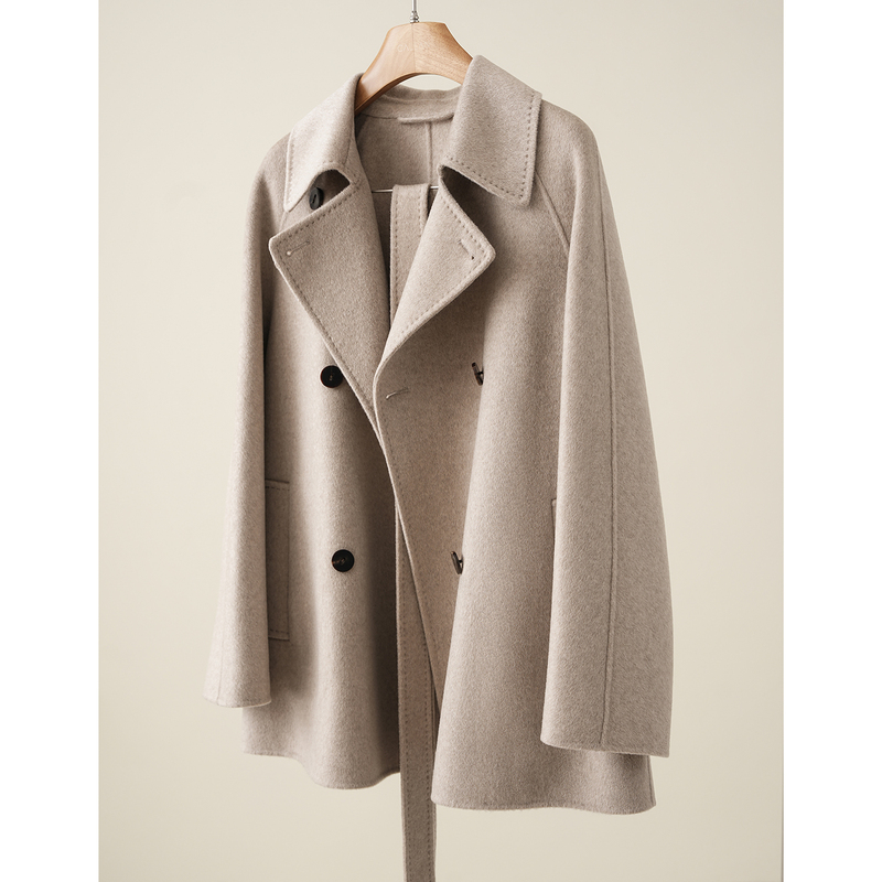 Off-Season Special Offer 14.5μm Purple Velvet Natural Color Small Cashmere Short Lapel Long-Sleeve Coat Woolen Jacket for Women Winter Off-Season Special Offer 14.5μm Purple Velvet Natural Color Small Cashmere Short Lapel Long-Sleeve Coat Woolen Jacket for Women Winter