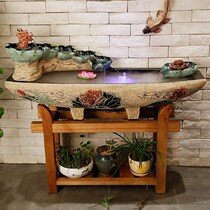 Green plant humidifier handicraft company opening living room water fountain fish tank backflow incense new home gift decoration
