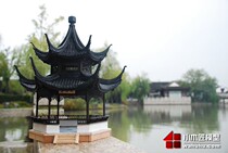 Wenyue Pavilion Small Carpenter 1:25 Suzhou Garden Chinese Ancient Architecture Model Wooden Model Cover