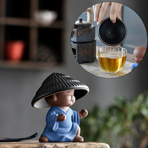 Creative Bucket Hat Tea Drain Purple Sand Kung Fu Kungfu Small Monk Tea Darling Tea Tea Filter Tea Filter Tea Filter Cute Tea Play