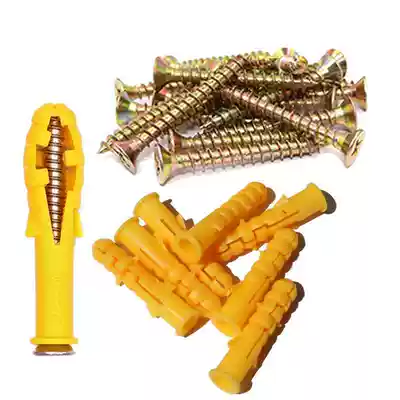 Nylon plastic canopy tube wall plug screw expansion plug Bolt rubber plug anchor bolt small yellow croaker expansion screw m8m10