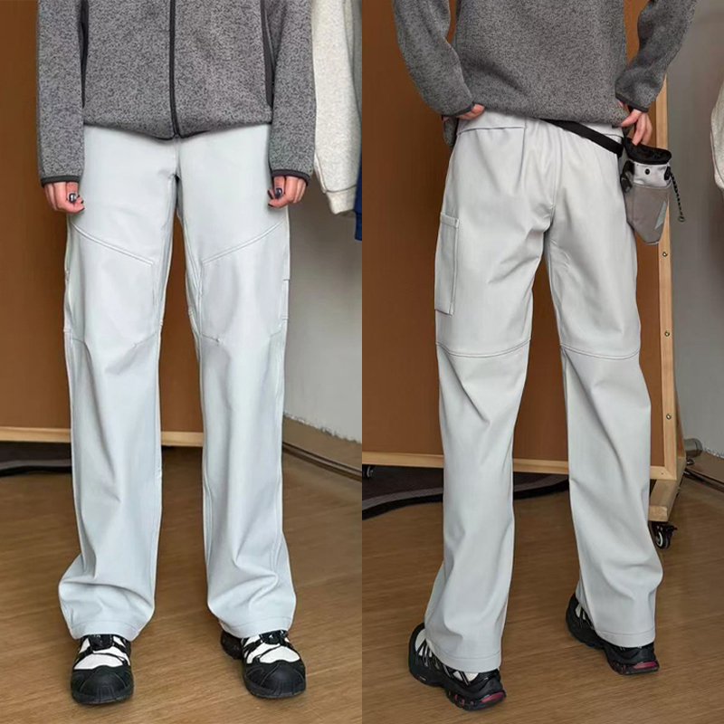 Autumn New Men's Outdoor Softshell Straight-Leg Pants with Patchwork Design, Simple and Versatile Sports Pants, Men's Sweatpants Autumn New Men's Outdoor Softshell Straight-Leg Pants with Patchwork Design, Simple and Versatile Sports Pants, Men's Sweatpants