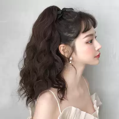 Wig ponytail strap grab clip female long curly hair wool roll invisible hair clip big wave fake whip
