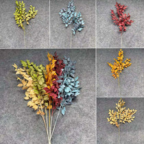 Wedding simulation flower single Ice Heart leaf fake flower Lingxiao leaf green plant bouquet wedding hall ceiling flower arrangement road lead flower arrangement