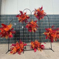New wedding props arched screen ornaments wrought iron background curved arch stage road guide wedding aisle decoration