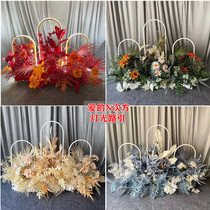 Wedding props New wrought iron luminous road lead wedding stage led lights with window Love N-power display ornaments