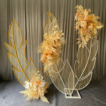 Wedding props new lace feather road lead iron screen background wedding decoration window creative decoration ornaments
