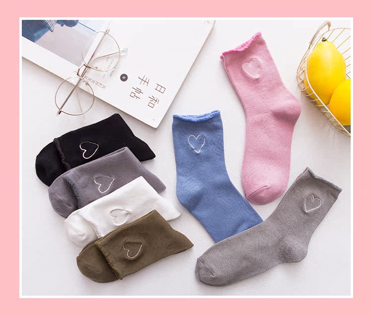 Học sinh tuổi teen vớ ngọt ngào nữ màu rắn vớ vớ cotton vớ nữ vớ vớ mùa xuân và mùa thu vớ nữ tất ống chân đá bóng