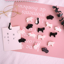 Acrylic clip girl heart pink cute plastic clip photo clip stationery clip animal message clip file