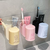 Милая зубная щетка, ополаскиватель для рта, зубная паста, система хранения