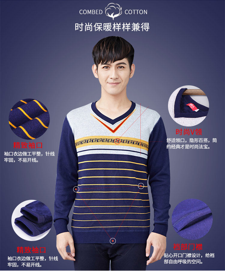 Sous-vêtement chaud jeunesse simple en coton - Ref 767696 Image 9