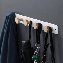 Iron wood hook wall childrens room wall hanging creative pattern coat hook door rear tile free punching coat hook