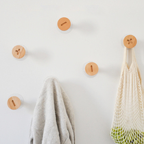 Creative plus minus solid wood hooks wall wall-mounted Xuanguan Entrance Door Wall Living Room Living-dining Hook Bedroom Clothe Hood Hood Hook