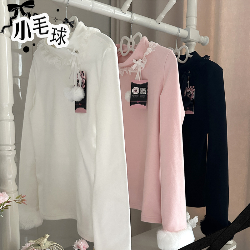 Cat-Themed Original [Little Fur Ball] 280 German Velvet Lolita Inner Layer for Autumn and Winter, Thickened for Warmth, Cute Base Layer