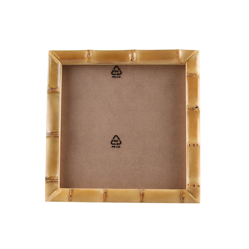 Square Bamboo Frame with Bamboo Root Decoration, Suitable for Tabletop or Wall Hanging, for Calligraphy, Traditional Chinese Painting, and Photo Framing