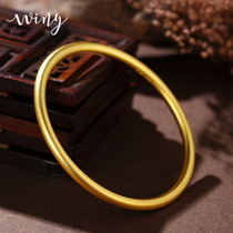 Winy999 sterling silver bracelet female sand gold Non-fading silver bracelet solid foot silver bracelet silver jewelry